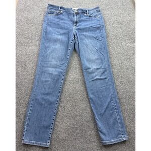 J. Jill Weekender Straight Leg Jeans Womens 12 Blue Stretch Denim Classic